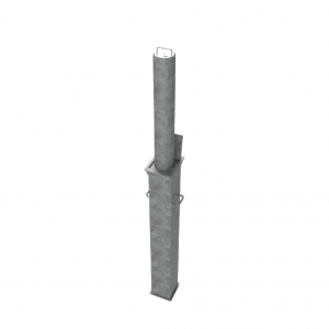 RRB R14 Telescopic Bollard Grey