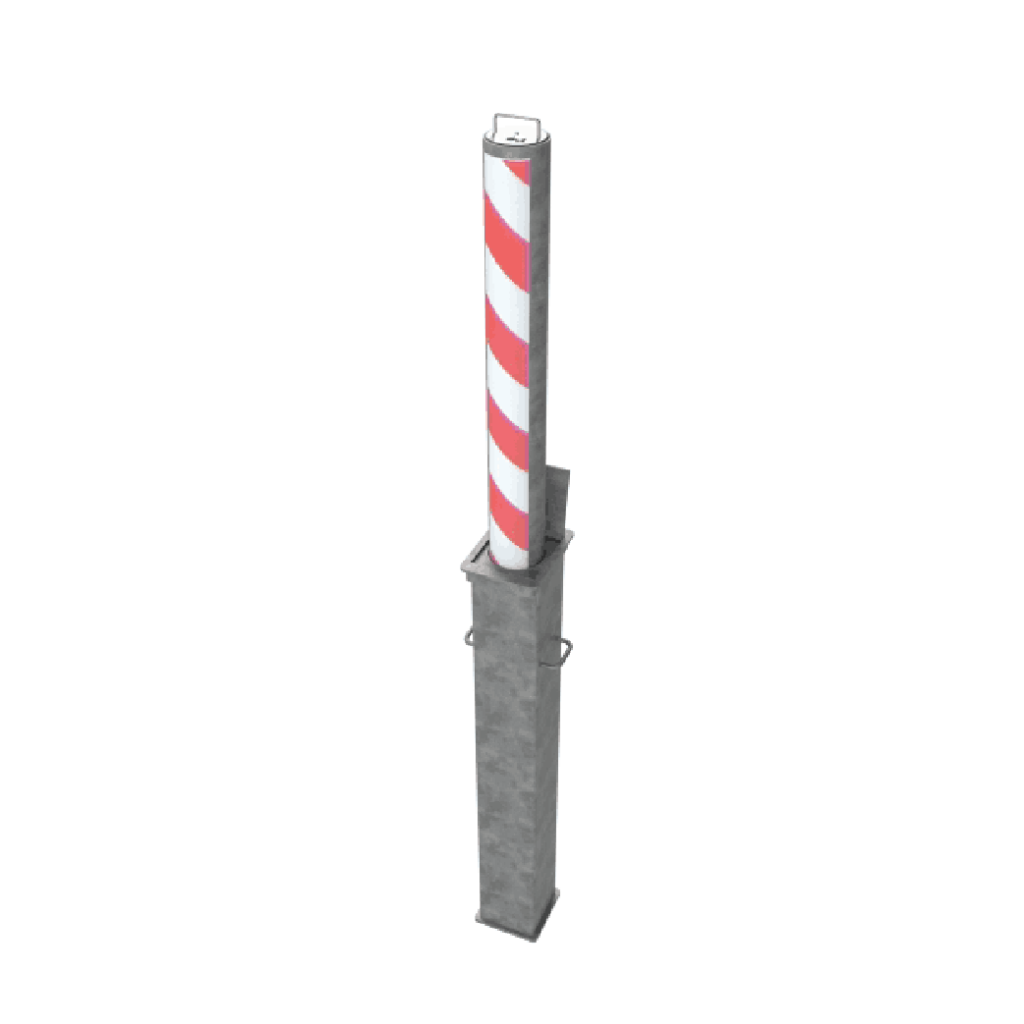 RRB R14 Telescopic Bollard Striped
