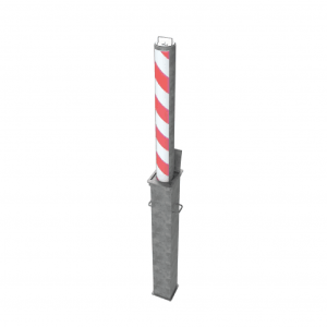 RRB R14 Telescopic Bollard Striped