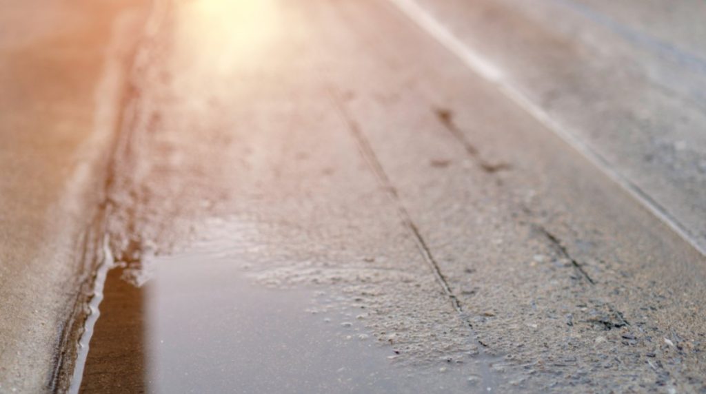 Water on Concrete Floor