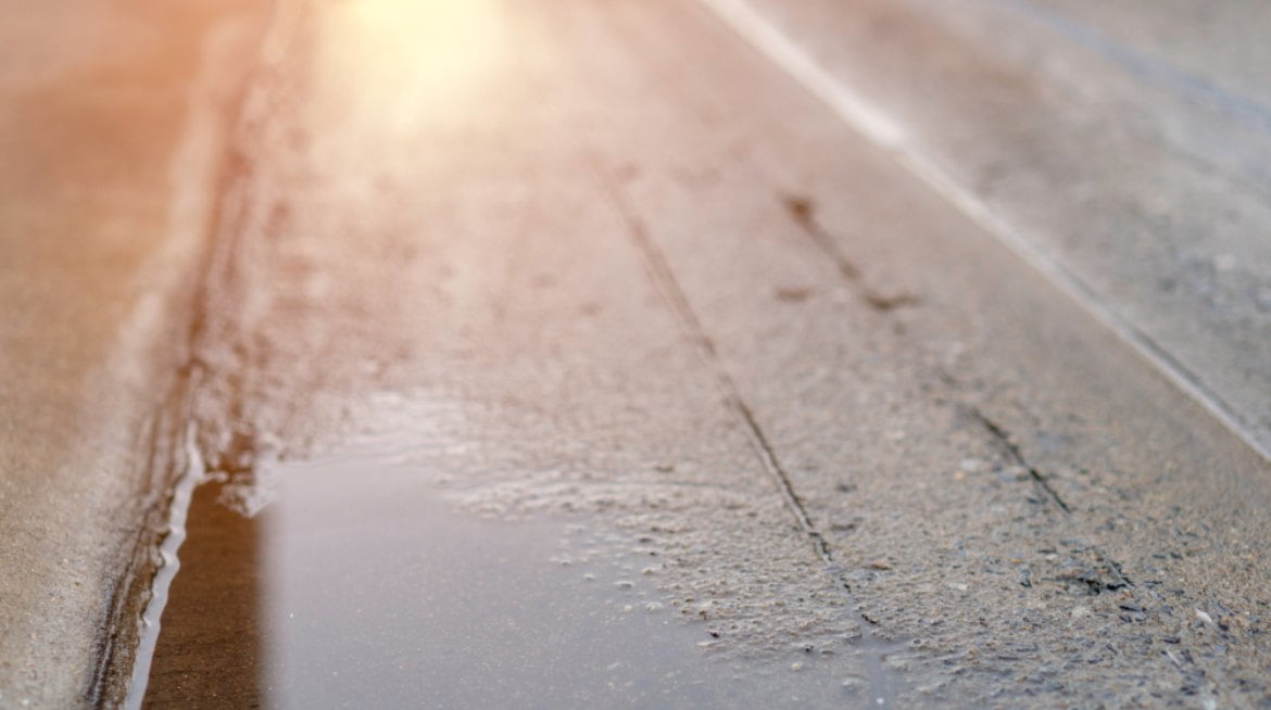 Water on Concrete Floor