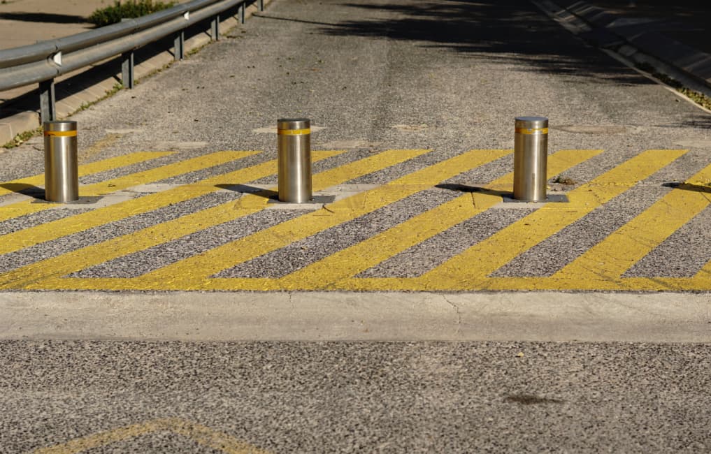 Bollards at Security Point