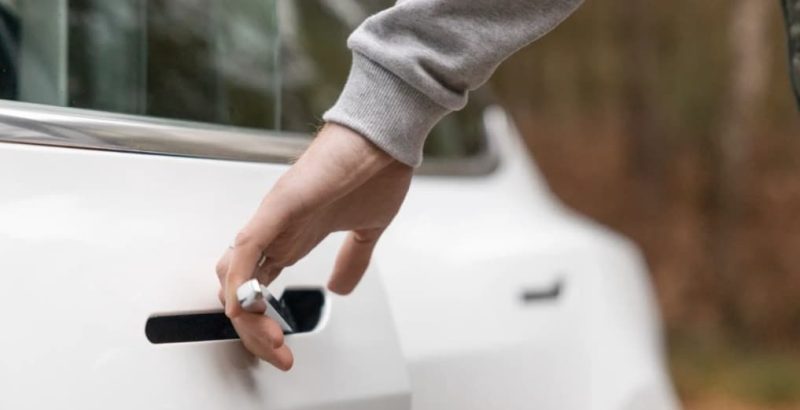 Man opening car door