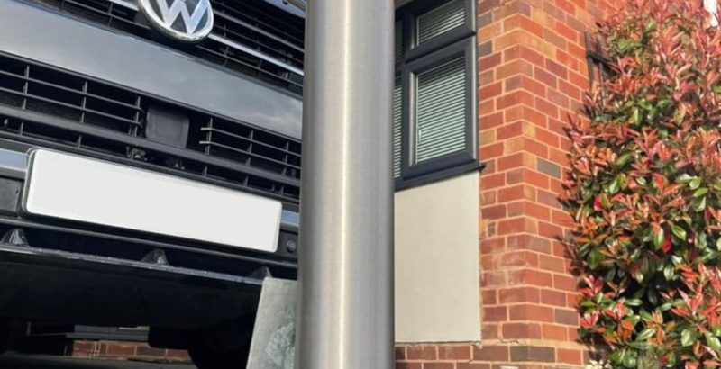 bollard infront of car