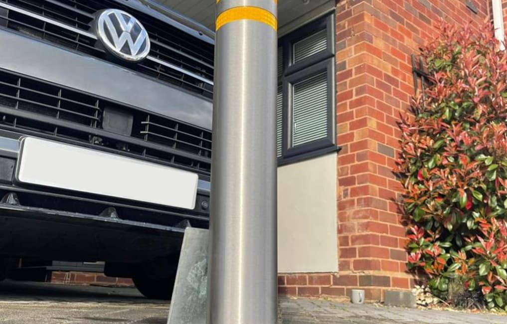 bollard infront of car