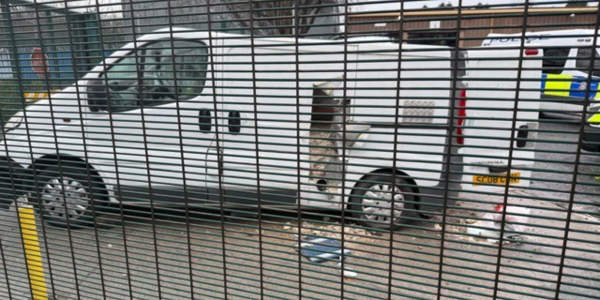 ram raiders crashed van second angle