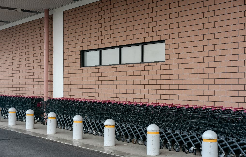 bollards at commercial building